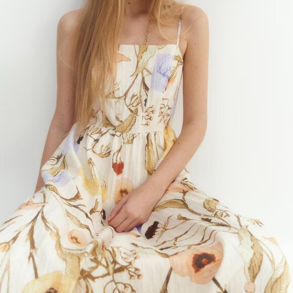 NWT H&M Strappy Midi Dress - Picture 2 of 15